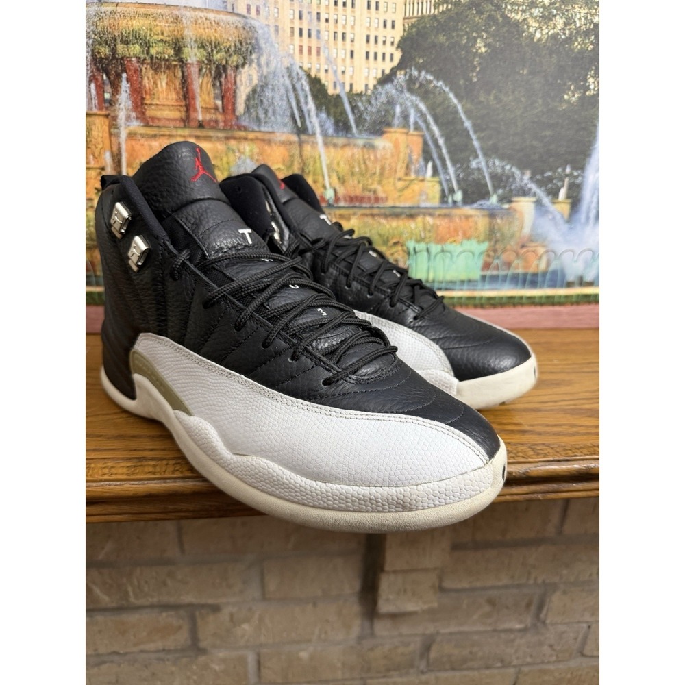 2003 NIKE AIR JORDAN XII 12 RETRO PLAYOFF BLACK WHITE RED BRED 136001-016 Sz 12